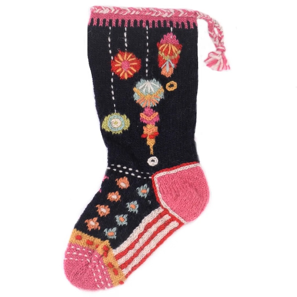 ✨BNWT - Lost Horizons Ornaments Christmas Stocking – Embroidered Knit Design✨